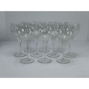 Rosenthal Studio Line Crystal Lotus Blossom Wine Glasses Glass 6 5/8" Set Of 10‎